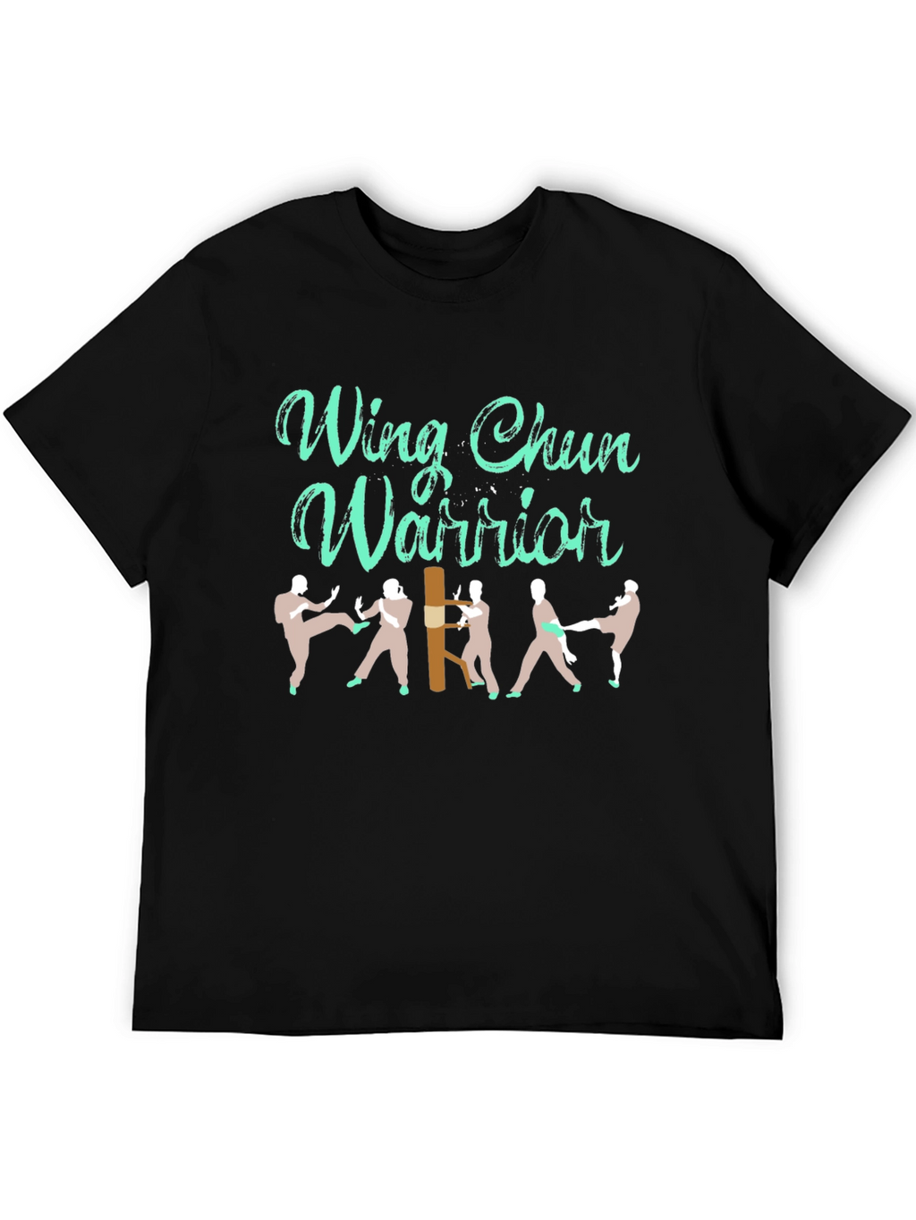 Wing Chun Warrior Black Graphic T-Shirt