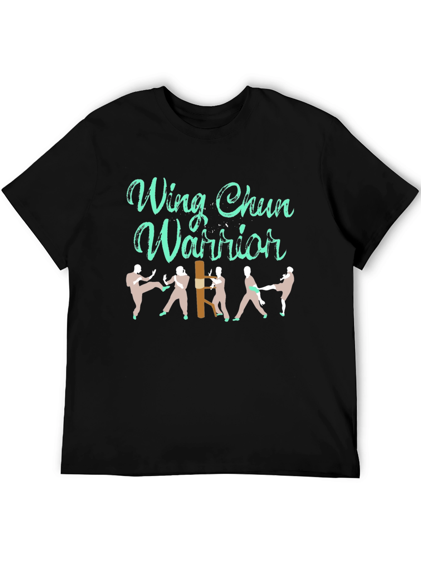 Wing Chun Warrior Black Graphic T-Shirt