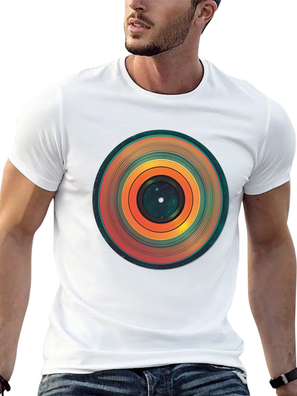 Cosmic Vinyl Record Graphic Tee