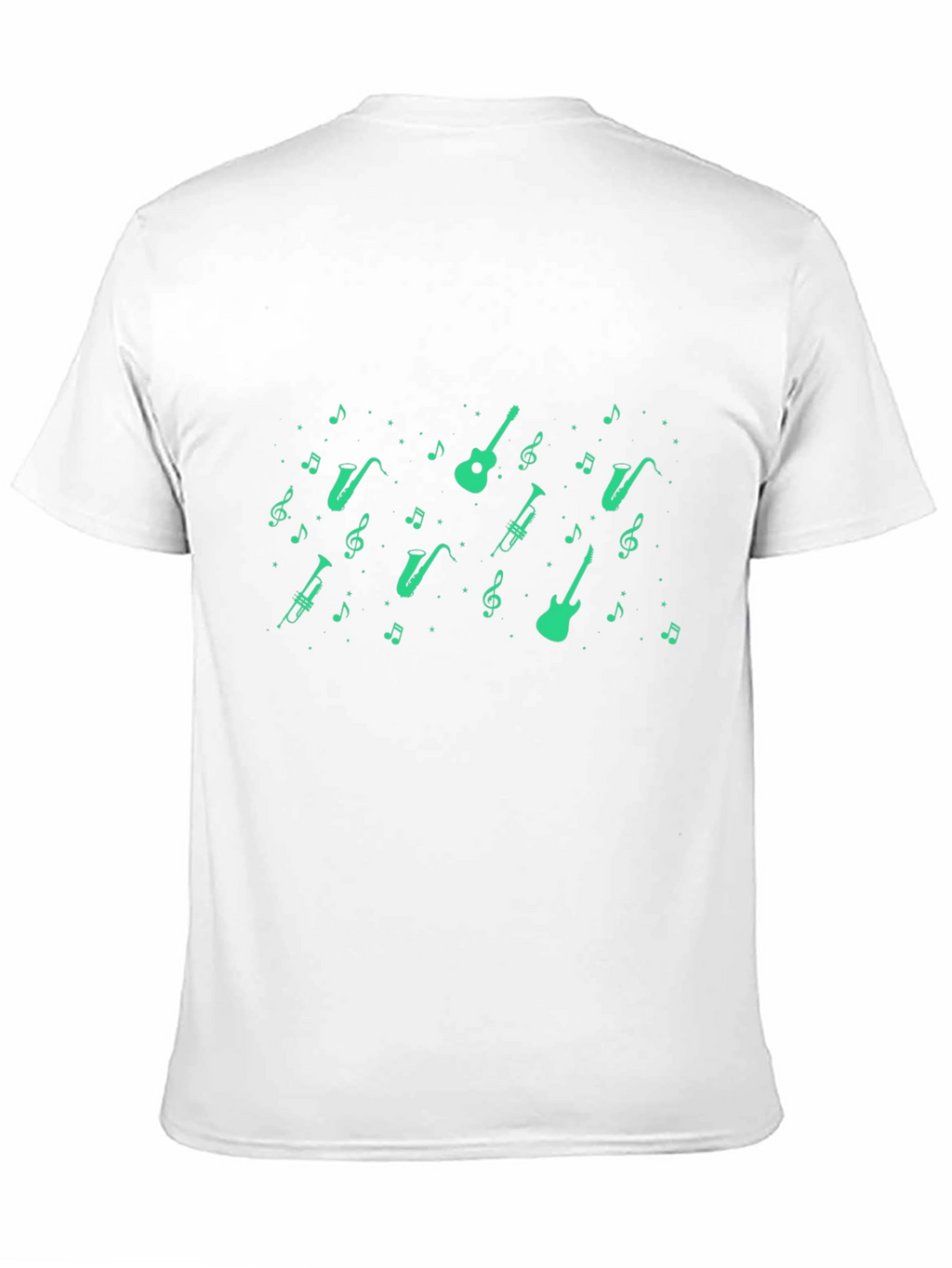 Musical Instrument Print Black T-Shirt