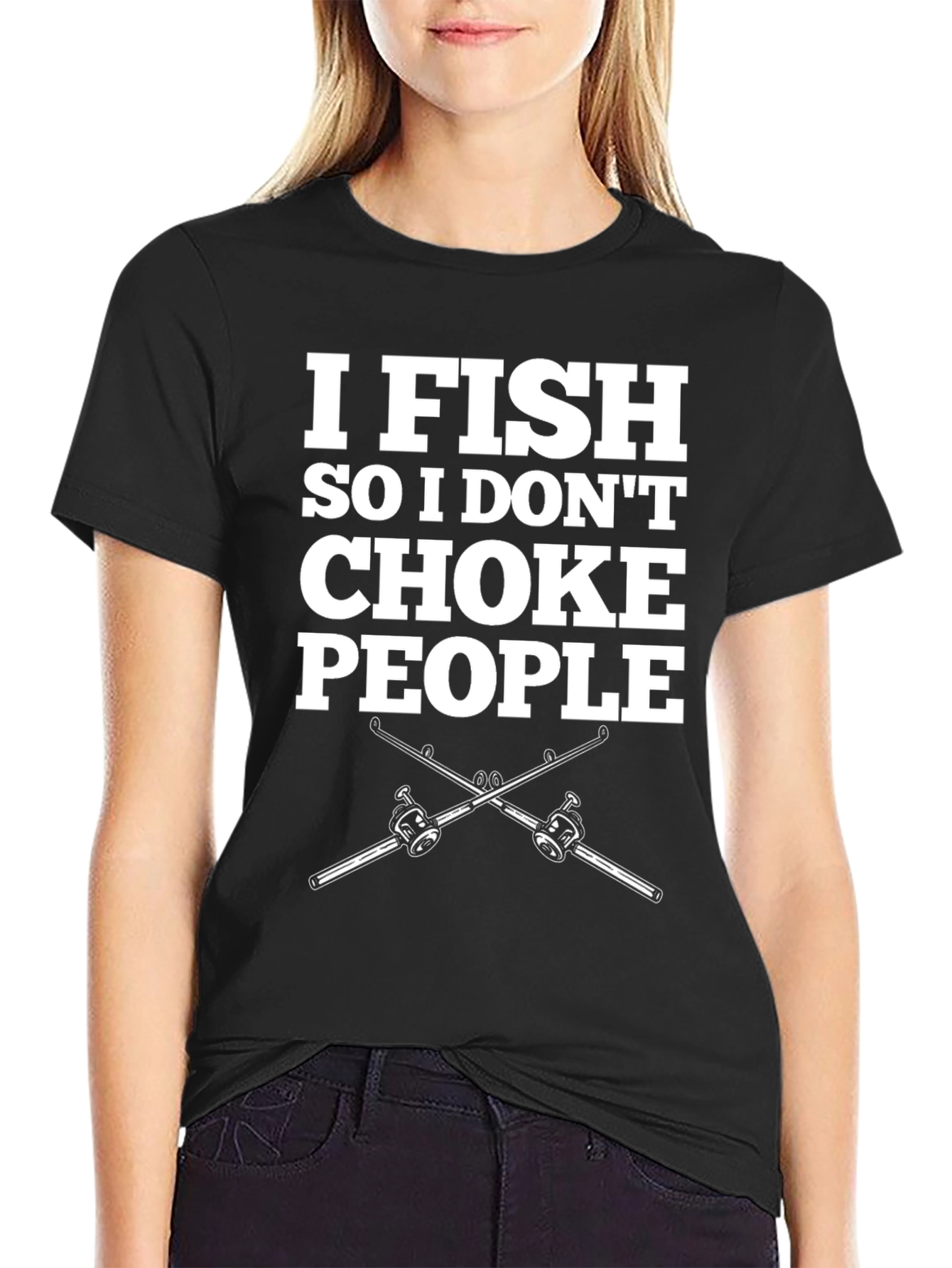 I Fish So I Dont Choke People Funny Fishing T-Shirt