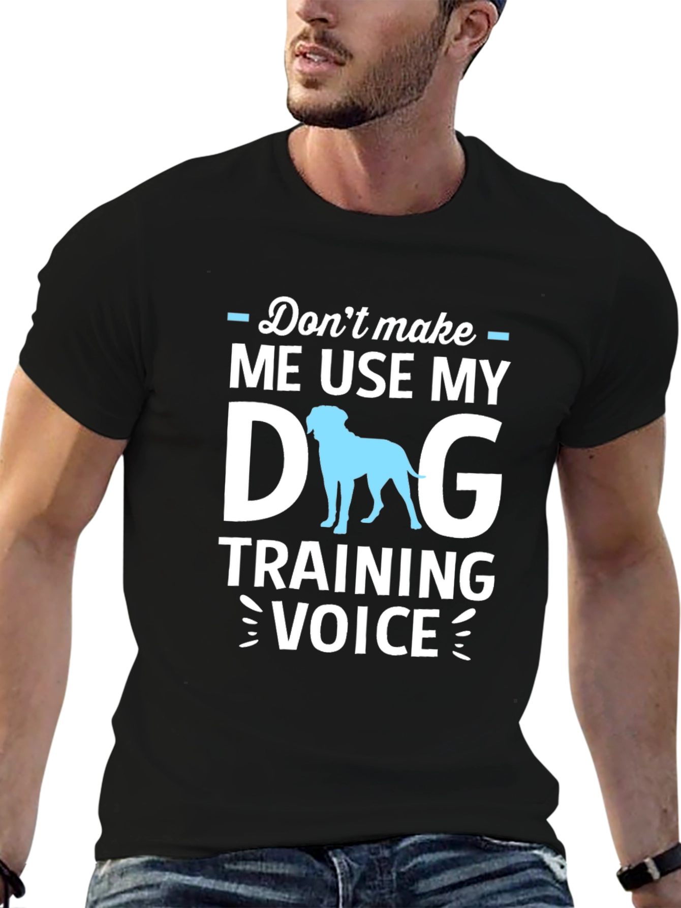 Dog Training Voice Graphic Tee - Funny Dog Lover Shirt