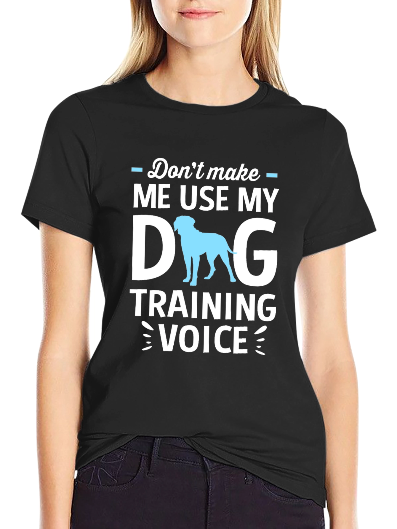 Dog Training Voice Graphic Tee - Funny Dog Lover Shirt