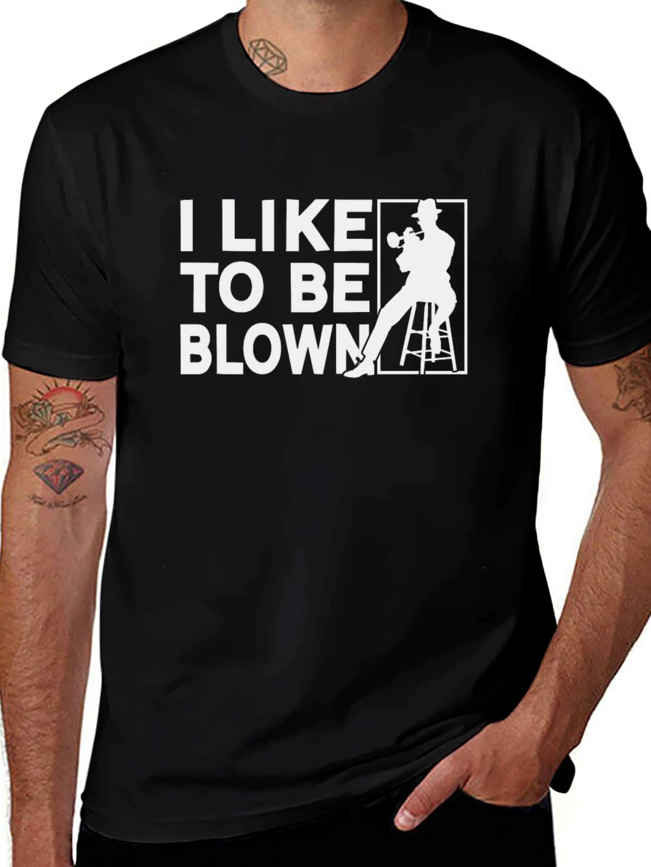 I Like to Be Blown Trumpet Player Graphic Tee
