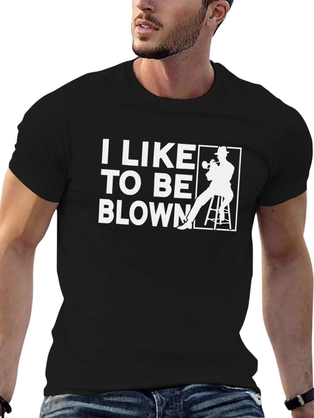 I Like to Be Blown Trumpet Player Graphic Tee
