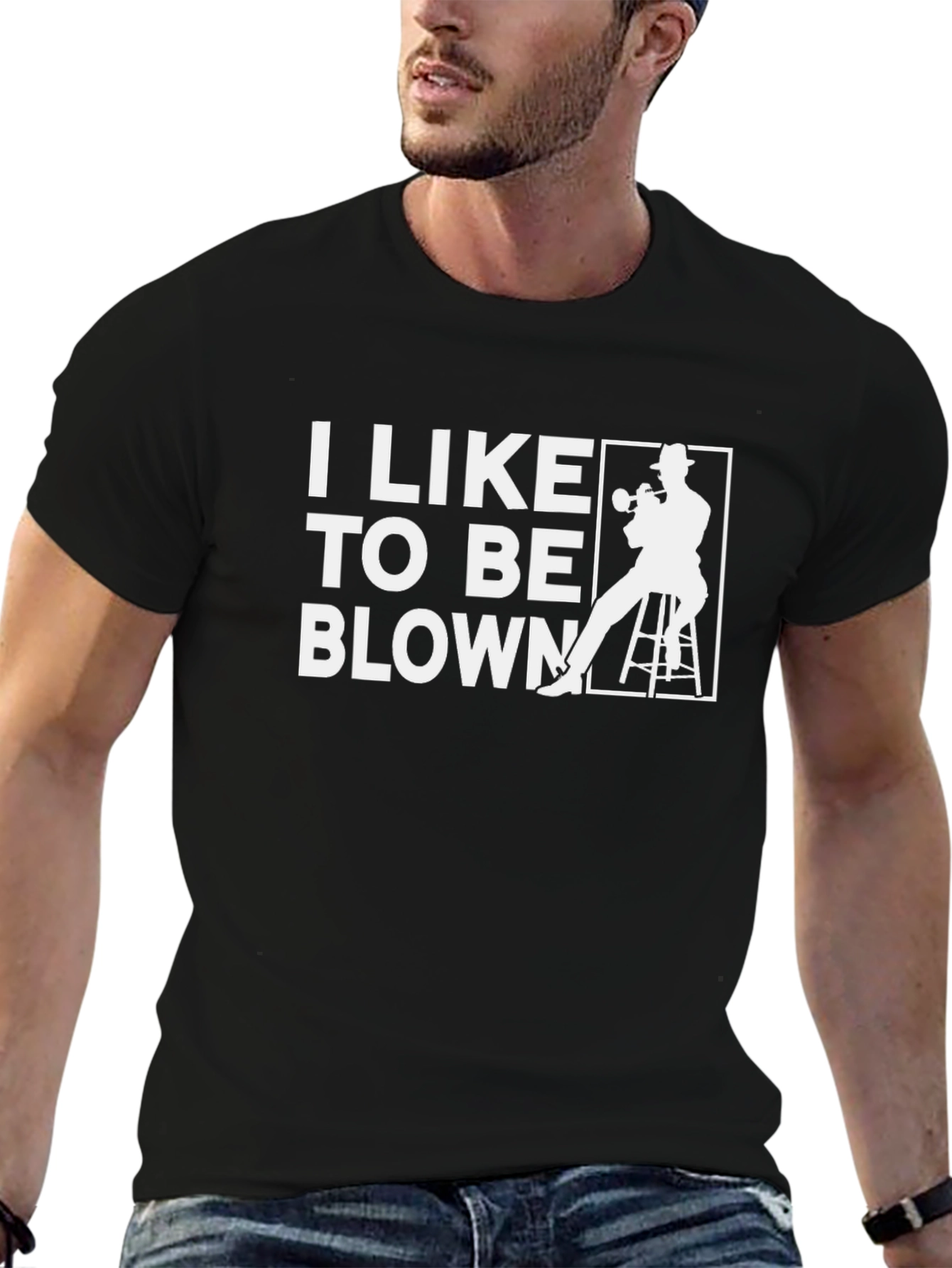 I Like to Be Blown Trumpet Player Graphic Tee
