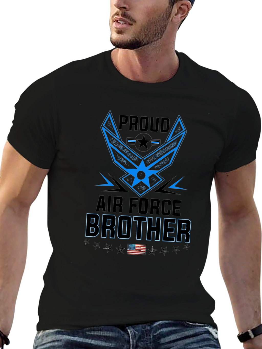 Proud Air Force Brother Graphic T-Shirt