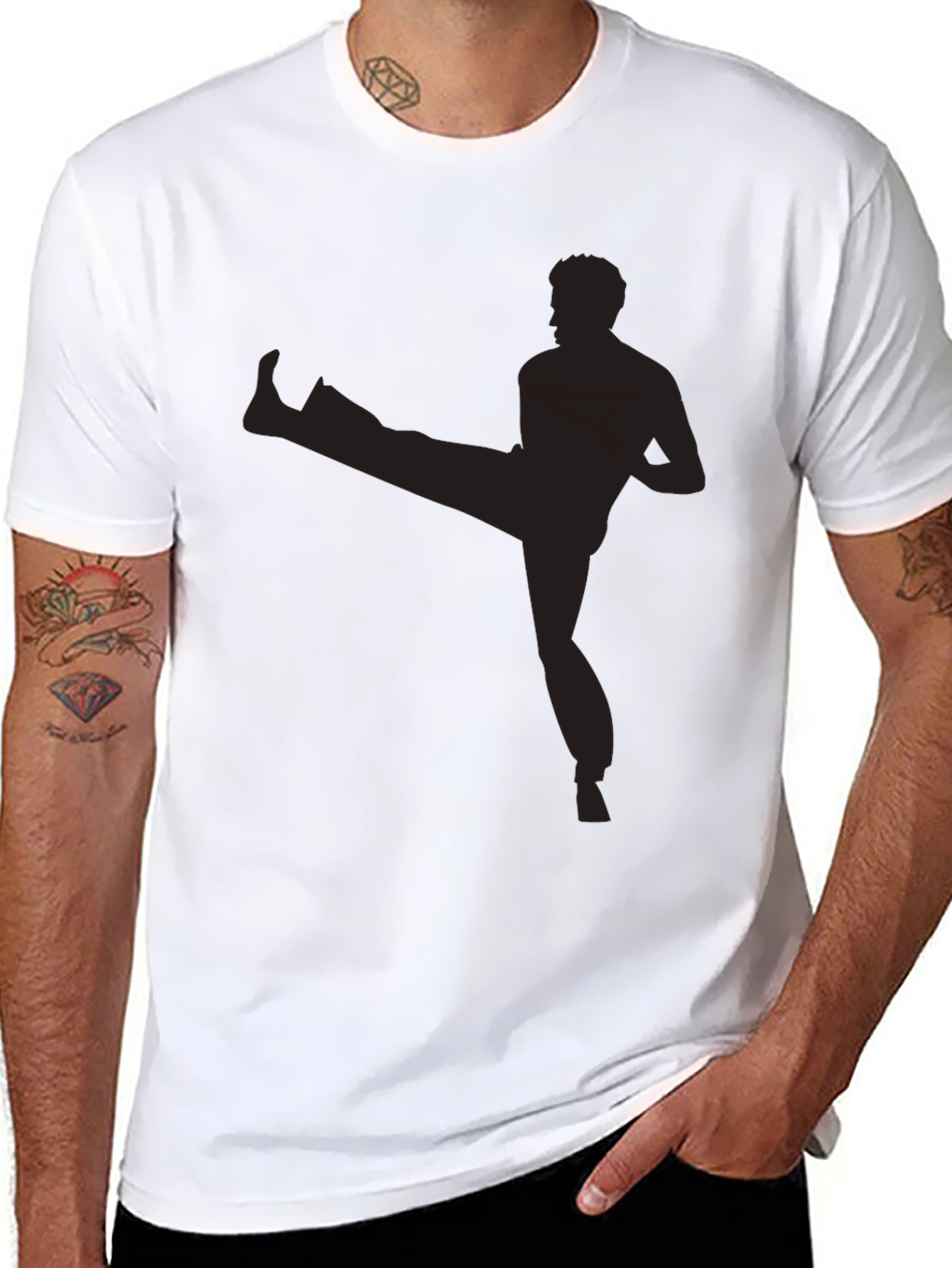 Martial Arts Silhouette Tee - Kickin Good Style