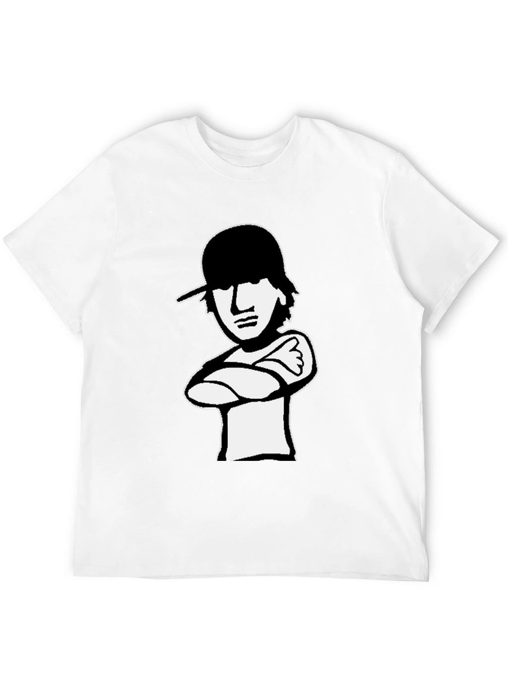 Cool Cartoon Graphic Tee - Black Cotton Shirt