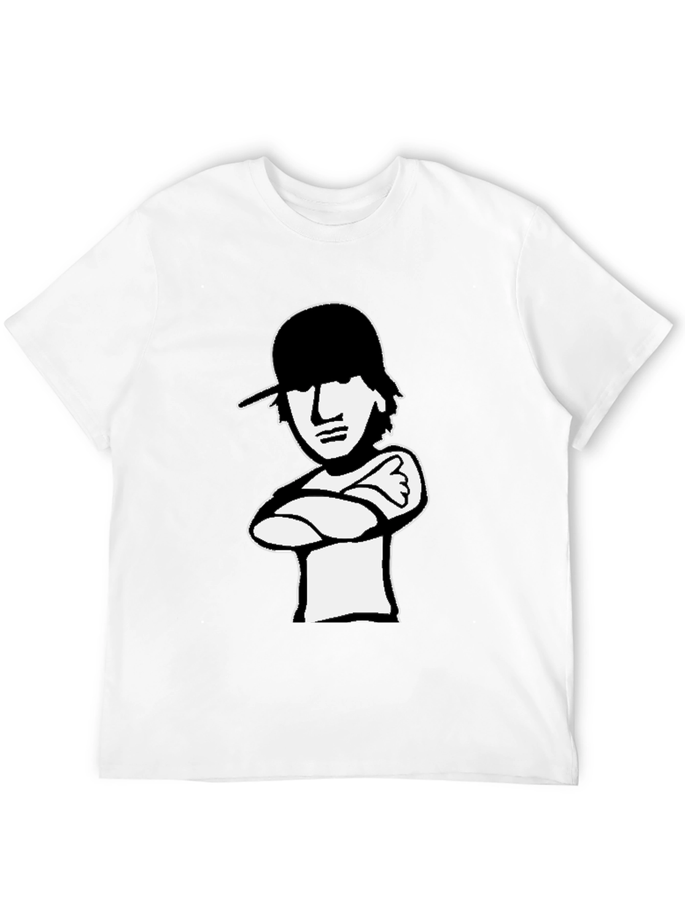 Cool Cartoon Graphic Tee - Black Cotton Shirt