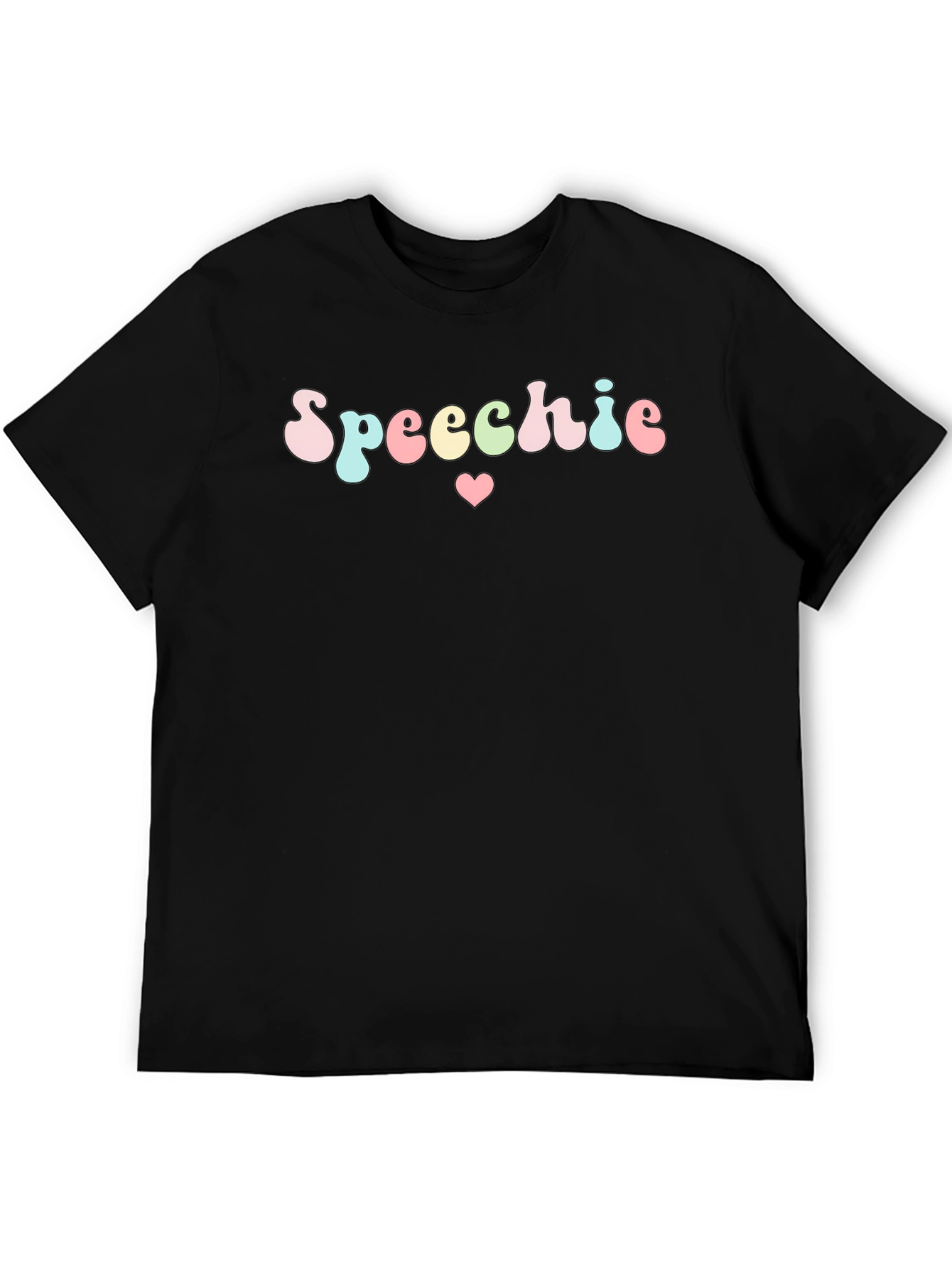 Speechie Heart Graphic Black T-Shirt