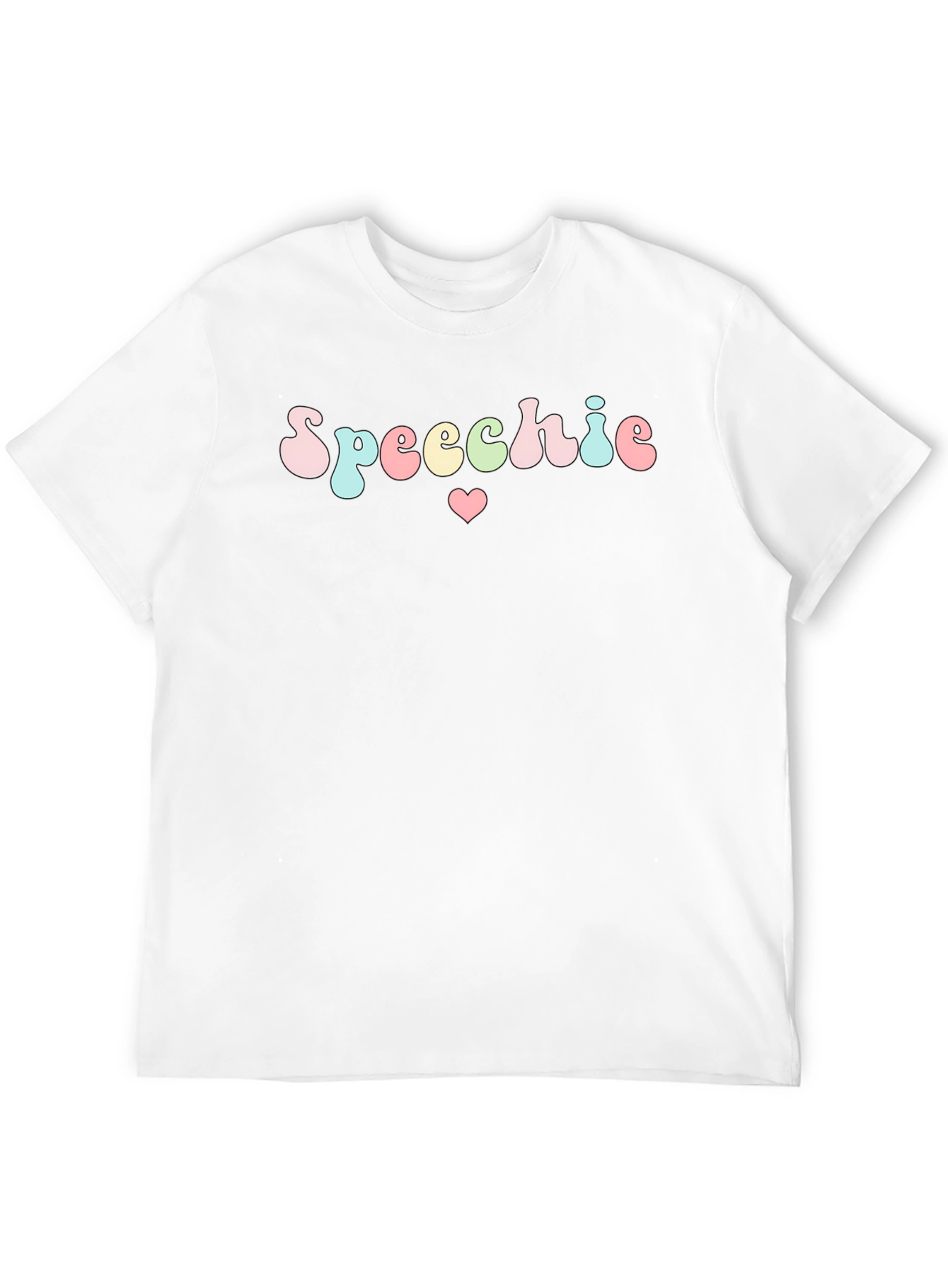 Speechie Heart Graphic Black T-Shirt