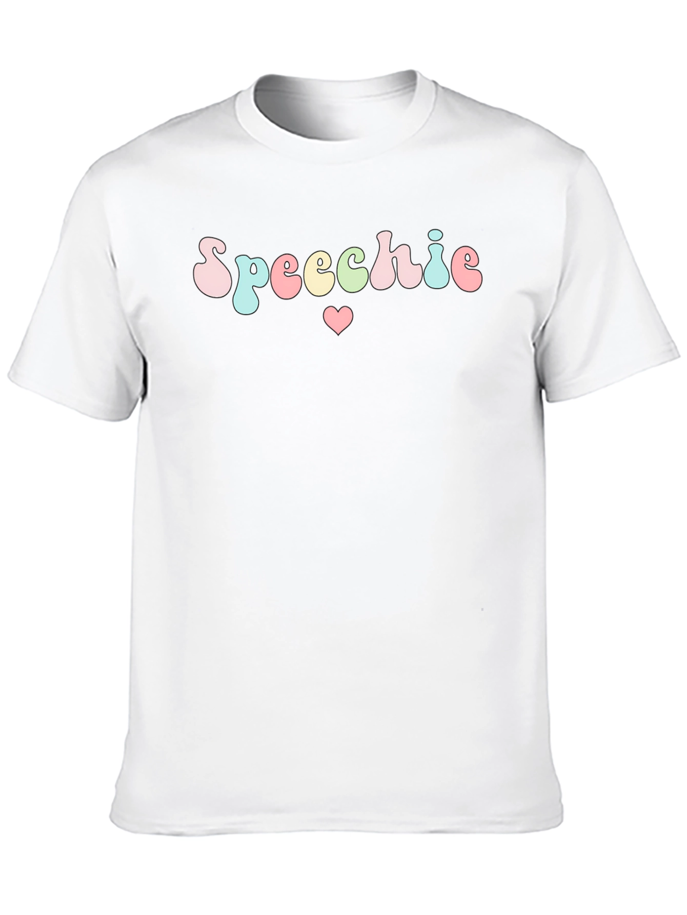Speechie Heart Graphic Black T-Shirt