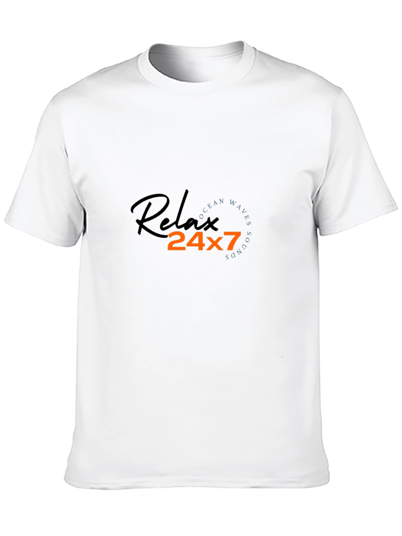 Relax 24x7 Graphic Black T-Shirt