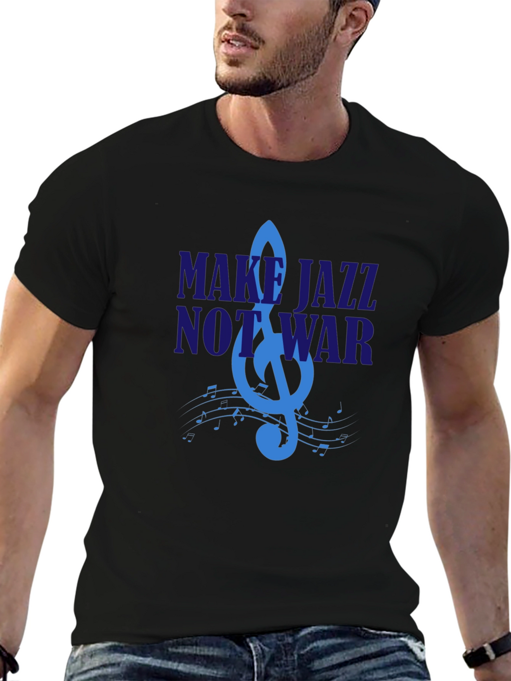Make Jazz Not War Graphic T-Shirt