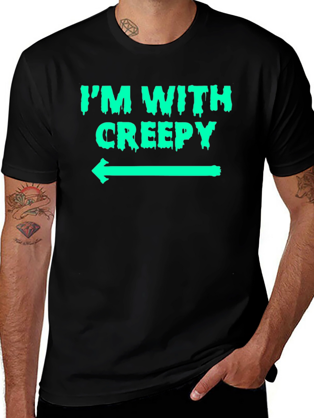 Im With Creepy Graphic T-Shirt