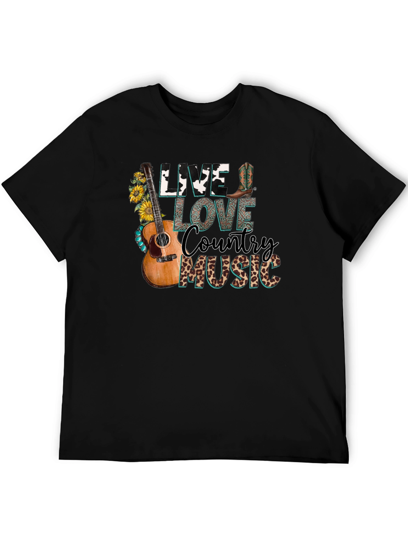 Country Music Graphic Tee - Live Love Music