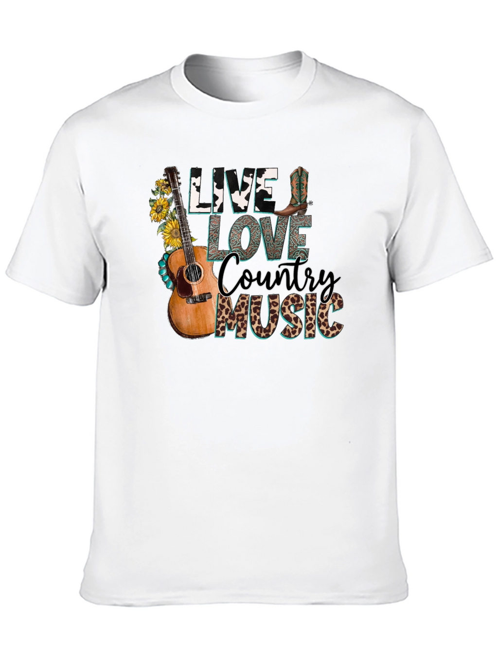 Country Music Graphic Tee - Live Love Music