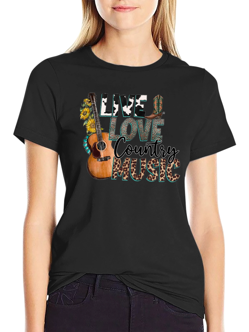 Country Music Graphic Tee - Live Love Music