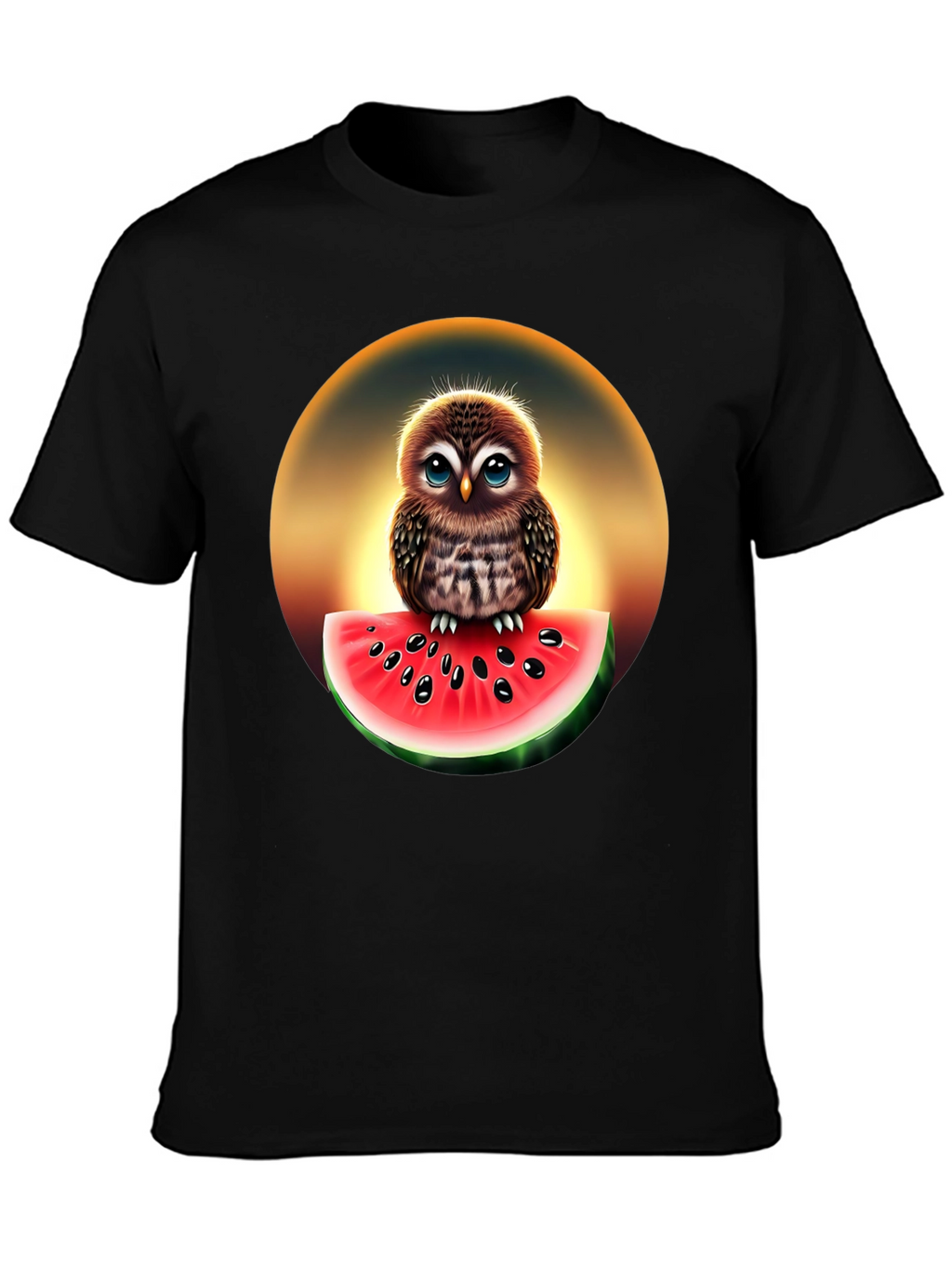 Owl Watermelon Graphic T-Shirt - Unisex