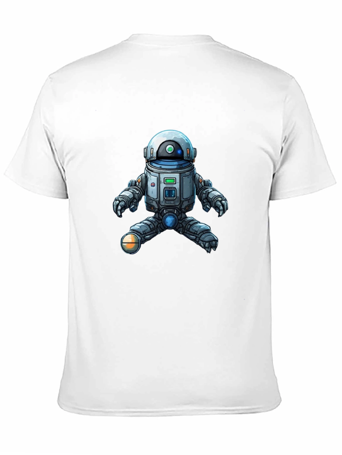 Cool Robot Graphic Tee - Black Cotton Blend