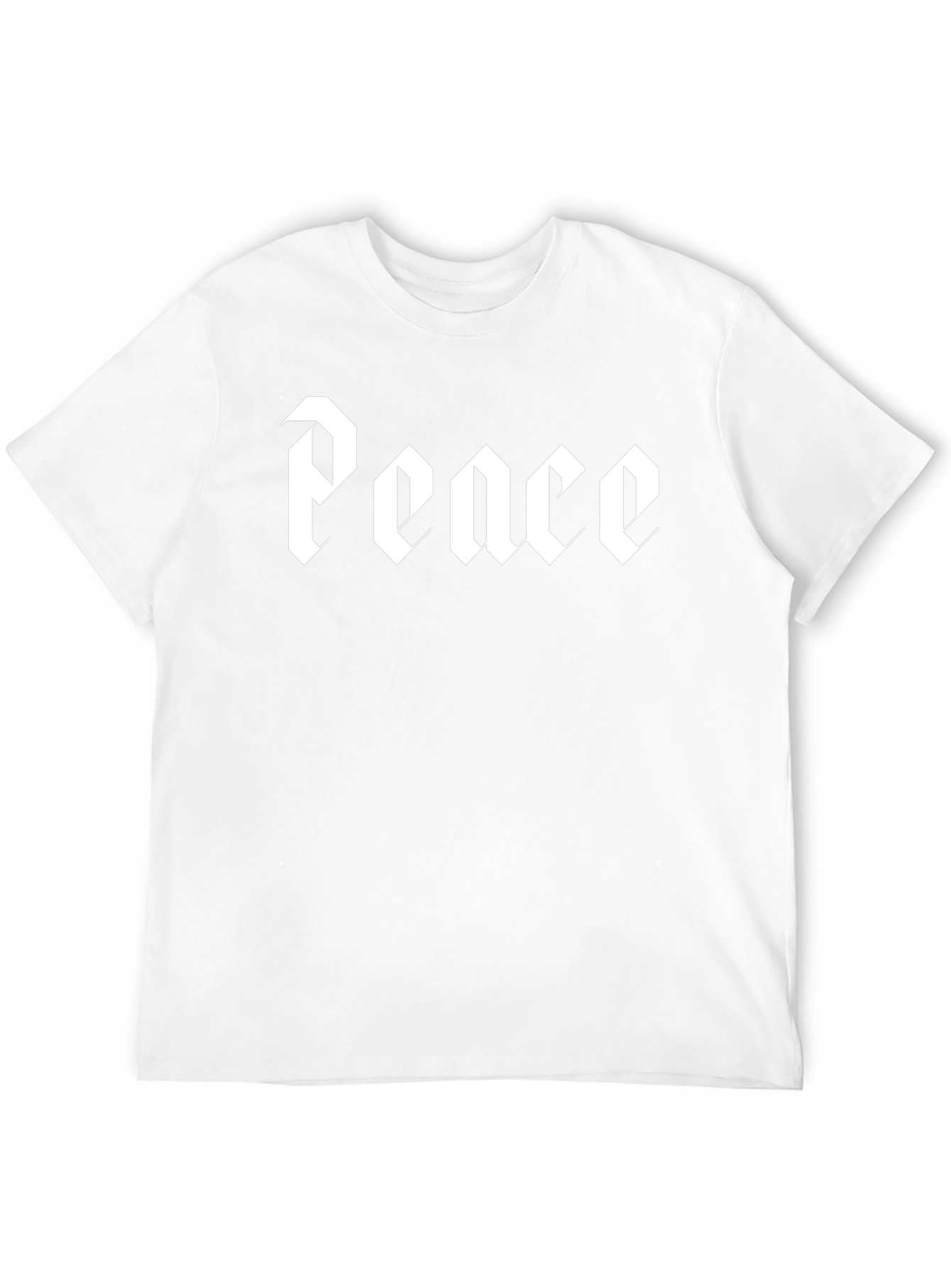 Peace Graphic Tee - Black Crew Neck T-Shirt