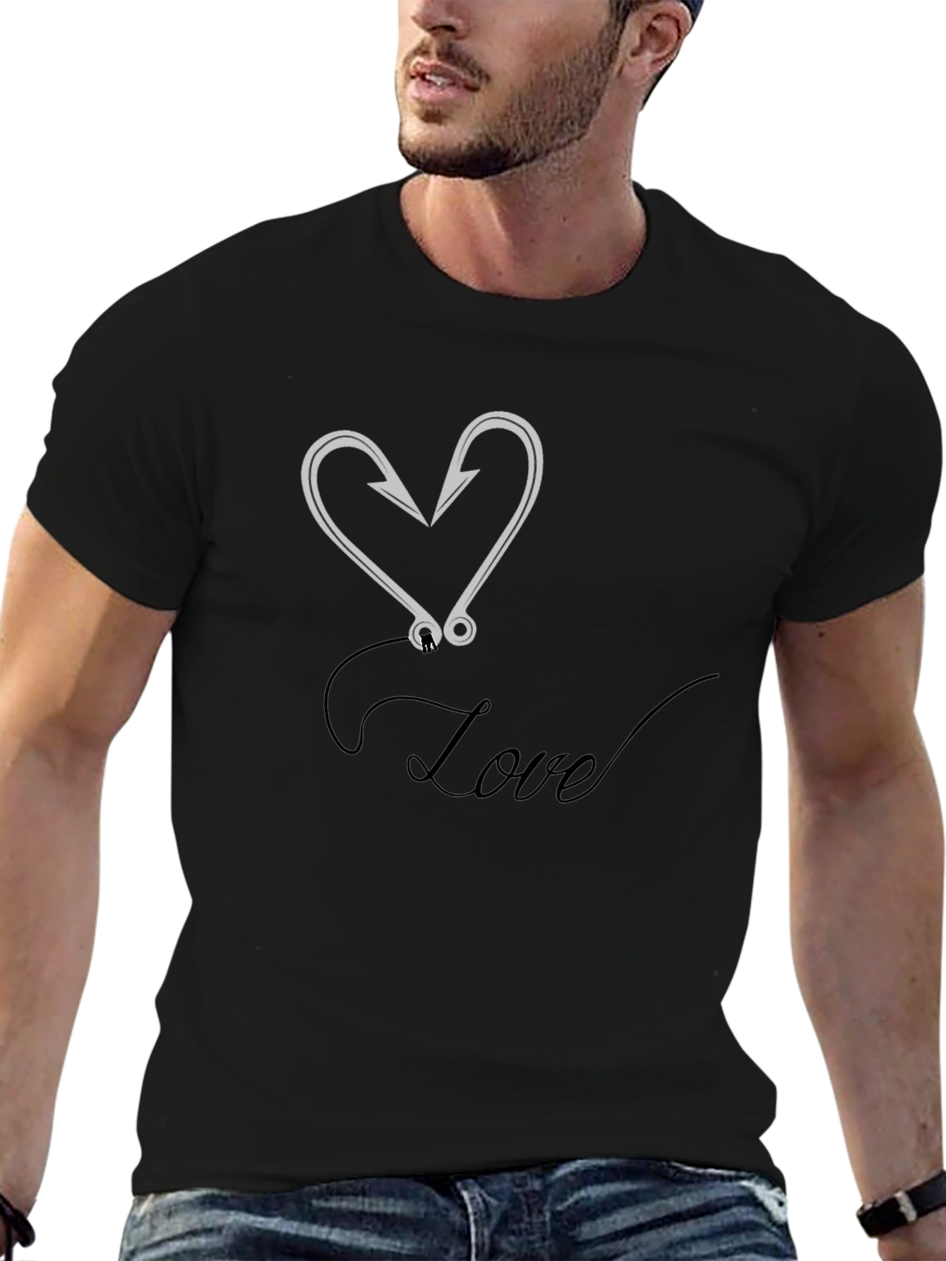 Love Fishing Hook Graphic Tee