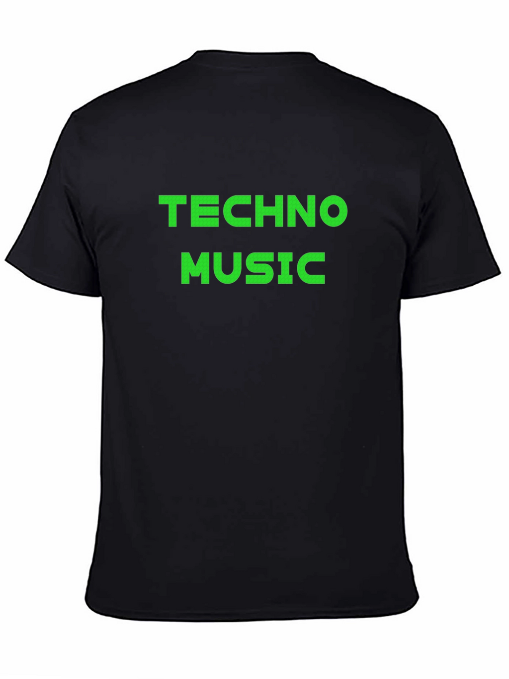 Techno Music Black Cotton Tee