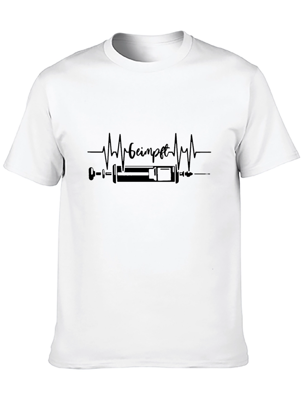 Vaccinated Heartbeat Graphic Tee - Stylish Pro-Vaccine Shirt