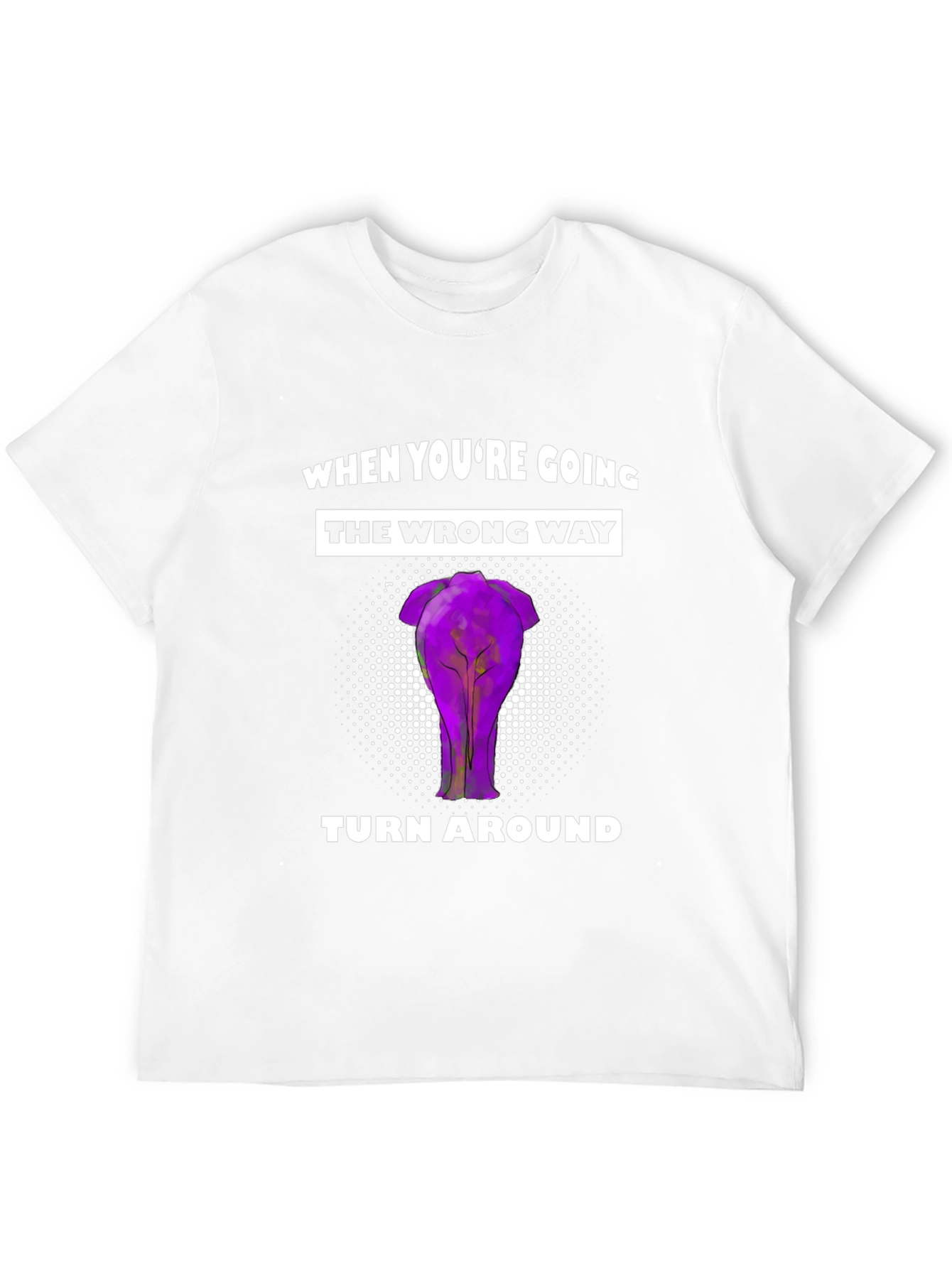 Funny Elephant Backside T-Shirt - Turn Around