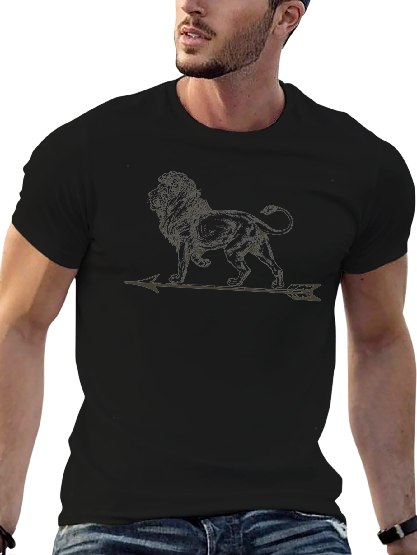 Lion Weathervane Graphic Tee - Black