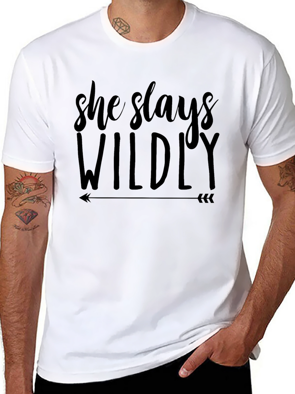 She Slays Wildly Black Graphic Tee