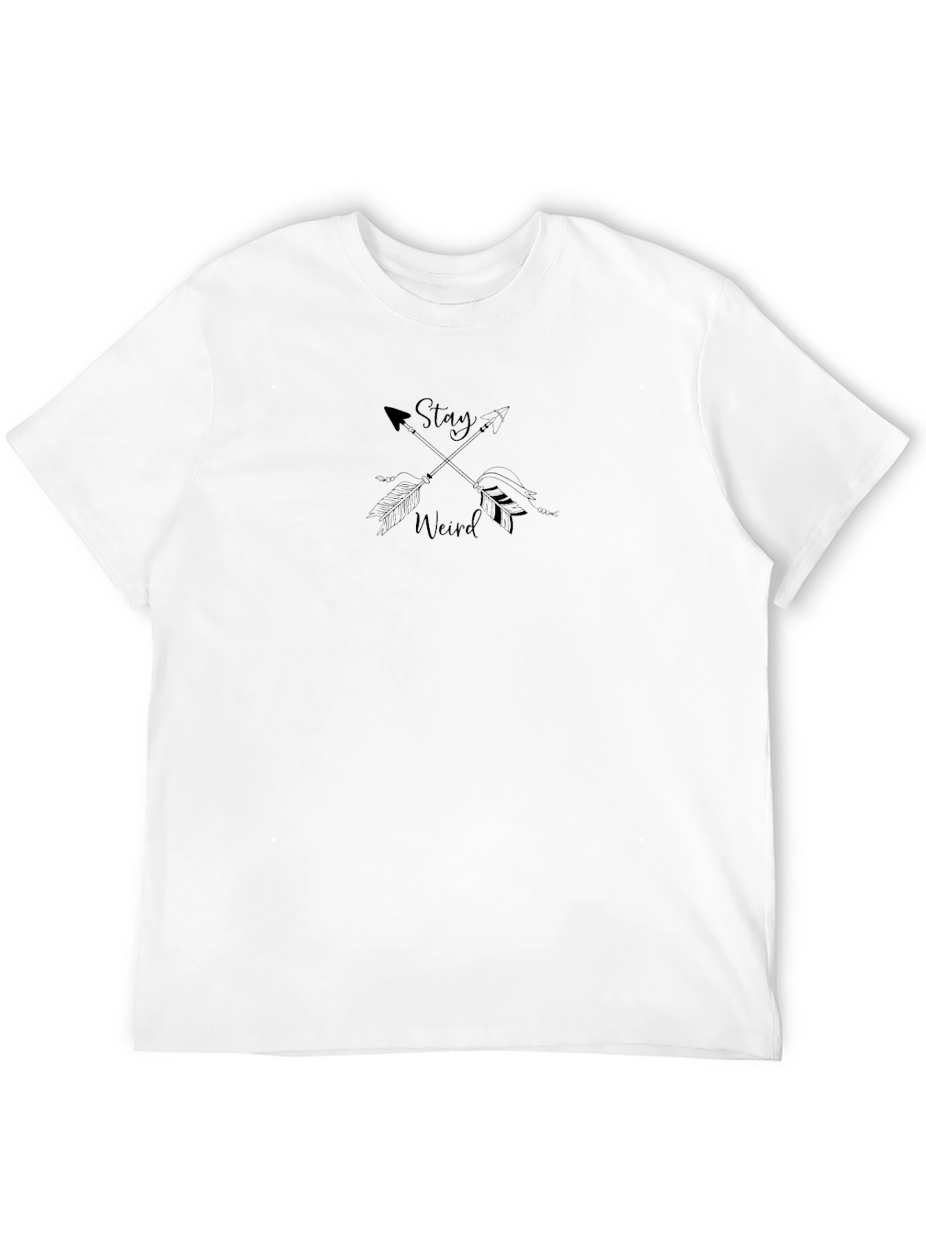 Stay Weird Graphic Tee - Black Casual T-Shirt