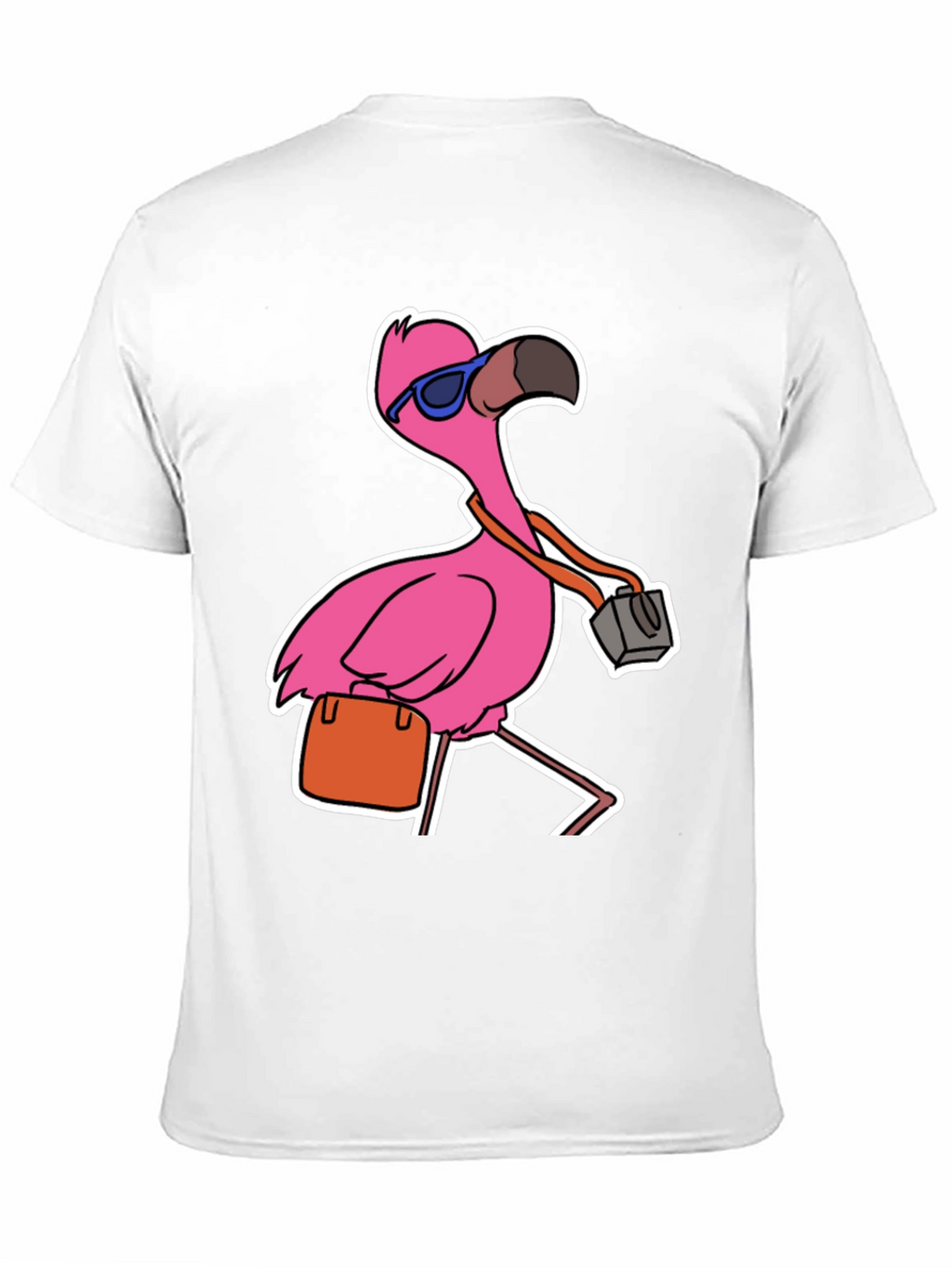 Flamingo Tourist Graphic Tee - Quirky Vacation Vibes