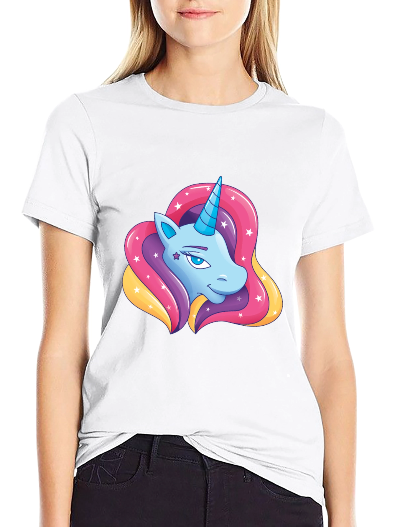Unicorn Graphic Black T-Shirt