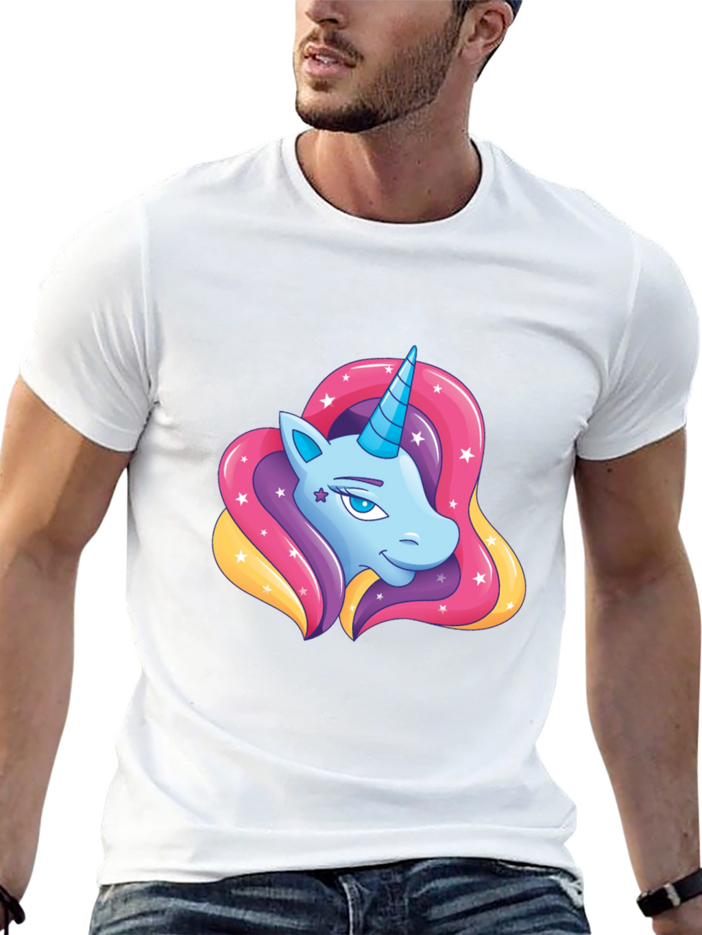 Unicorn Graphic Black T-Shirt
