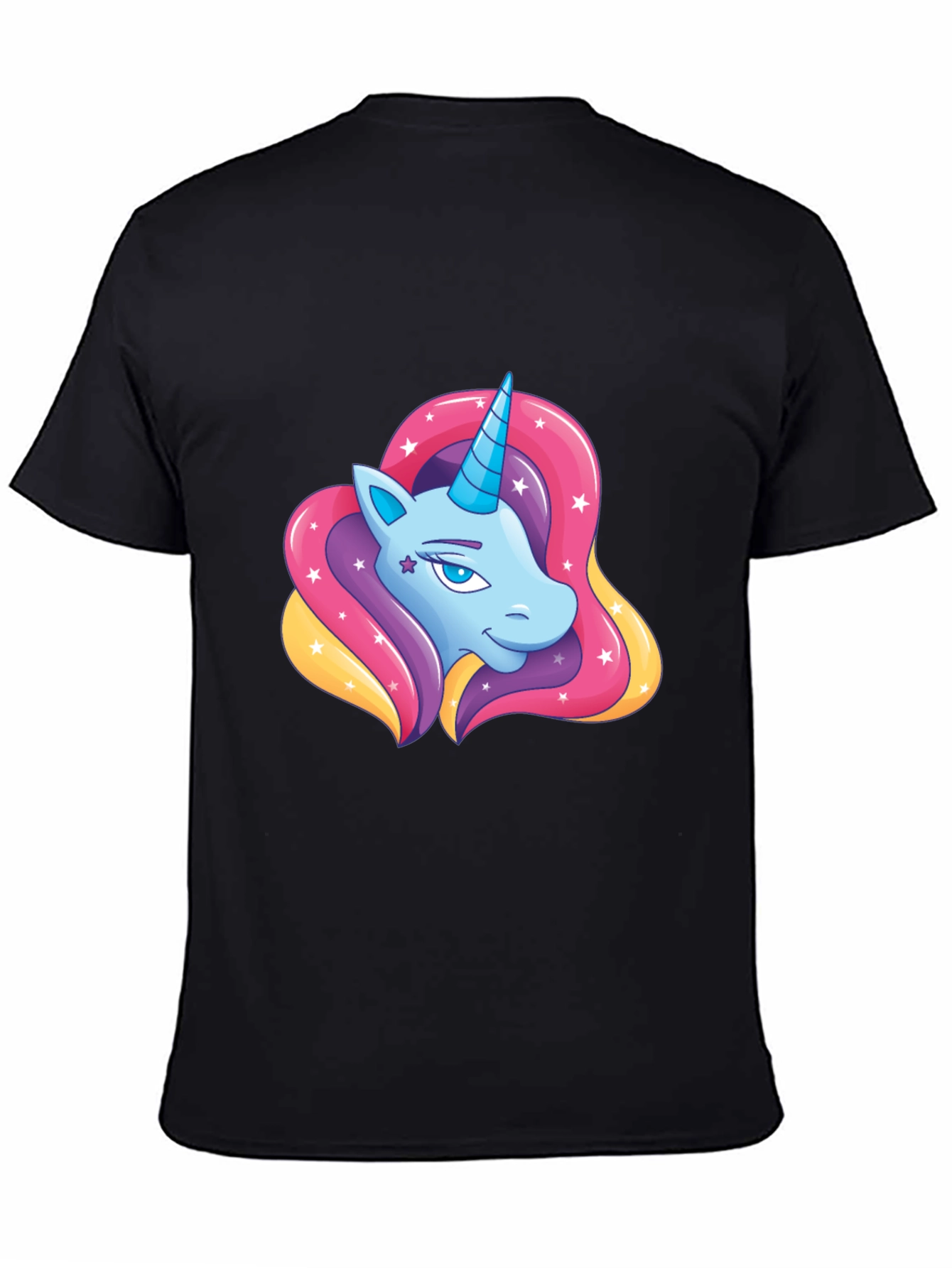 Unicorn Graphic Black T-Shirt