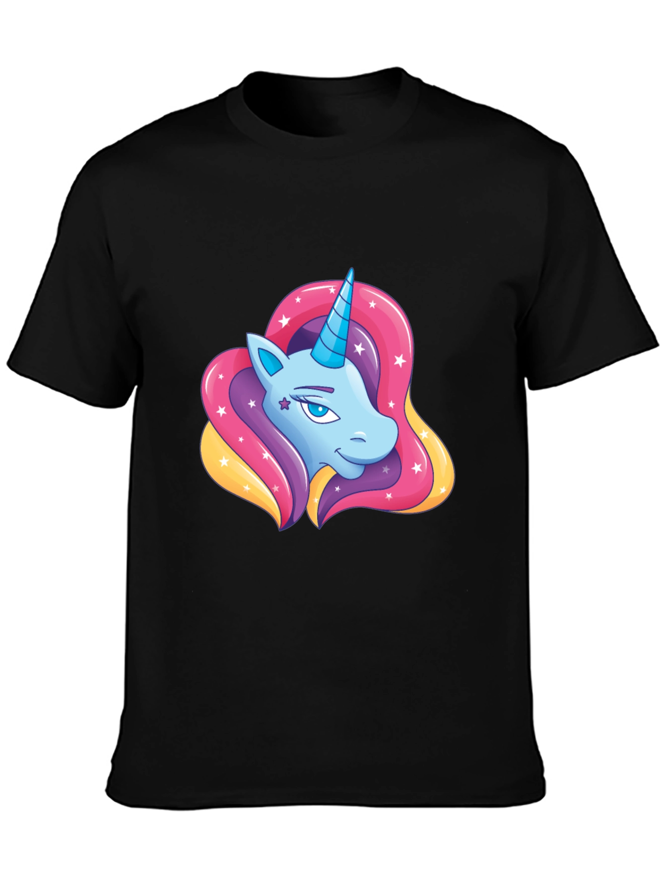 Unicorn Graphic Black T-Shirt
