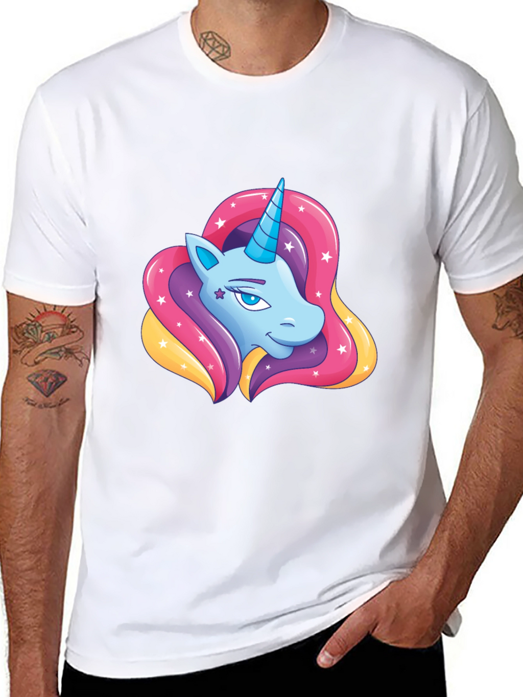 Unicorn Graphic Black T-Shirt