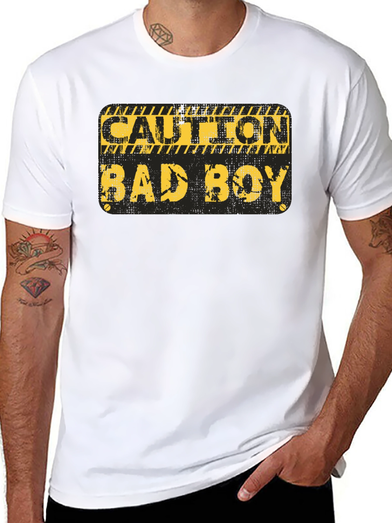 Caution Bad Boy Graphic T-Shirt
