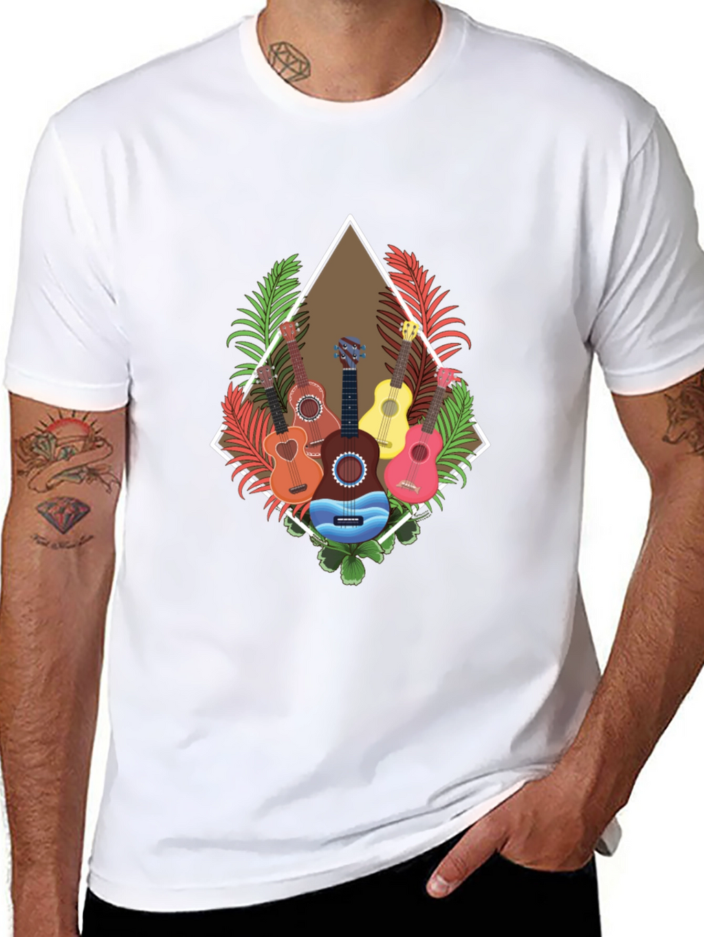 Tropical Guitar T-Shirt: Island Style