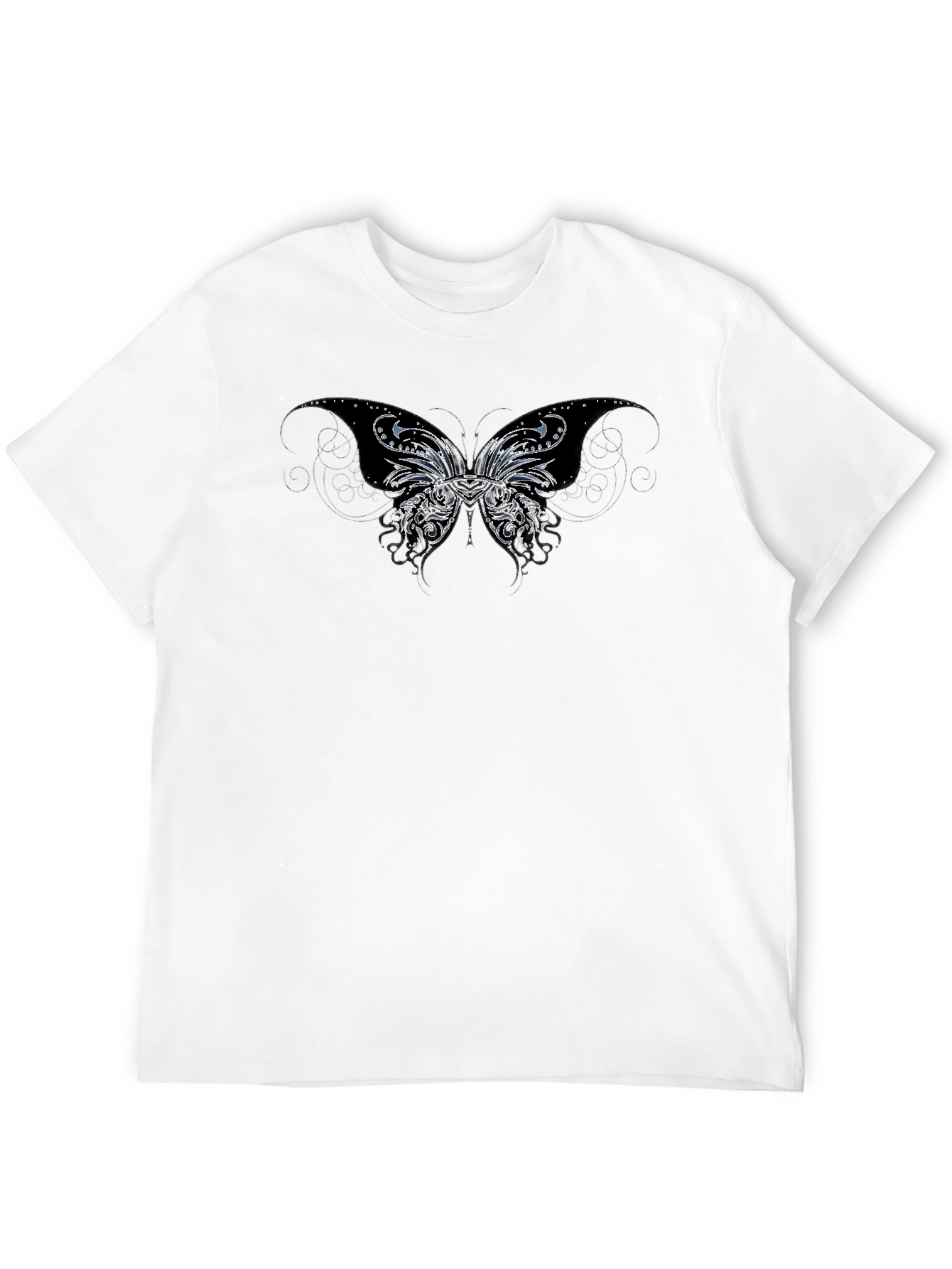 Butterfly Graphic T-Shirt - Black Casual Tee