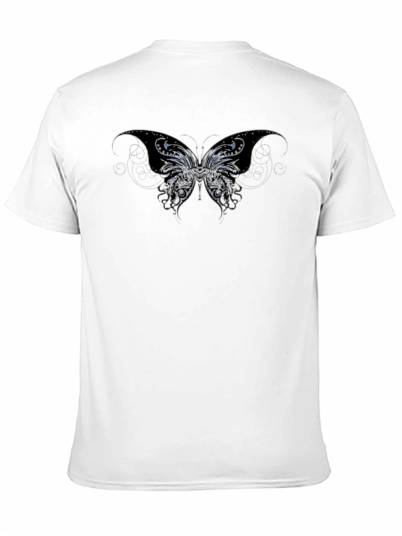 Butterfly Graphic T-Shirt - Black Casual Tee