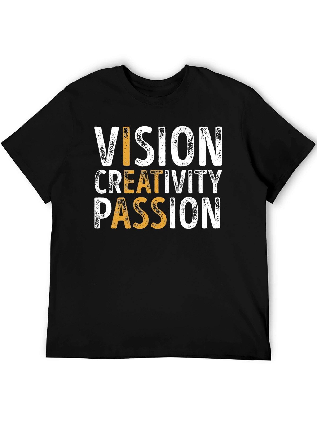 Vision Creativity Passion T-Shirt - Black Graphic Tee
