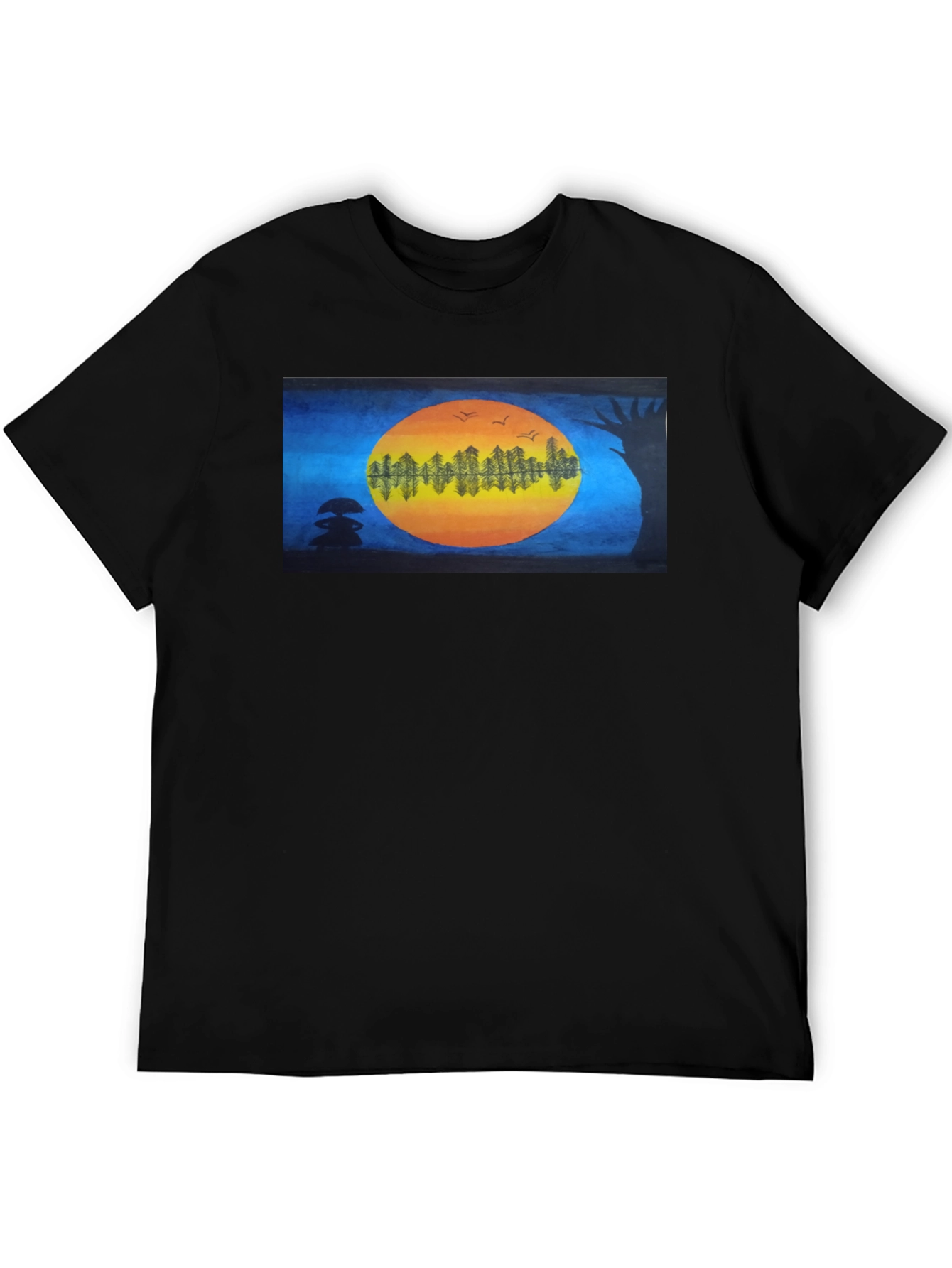 Natures Reflection Black T-Shirt