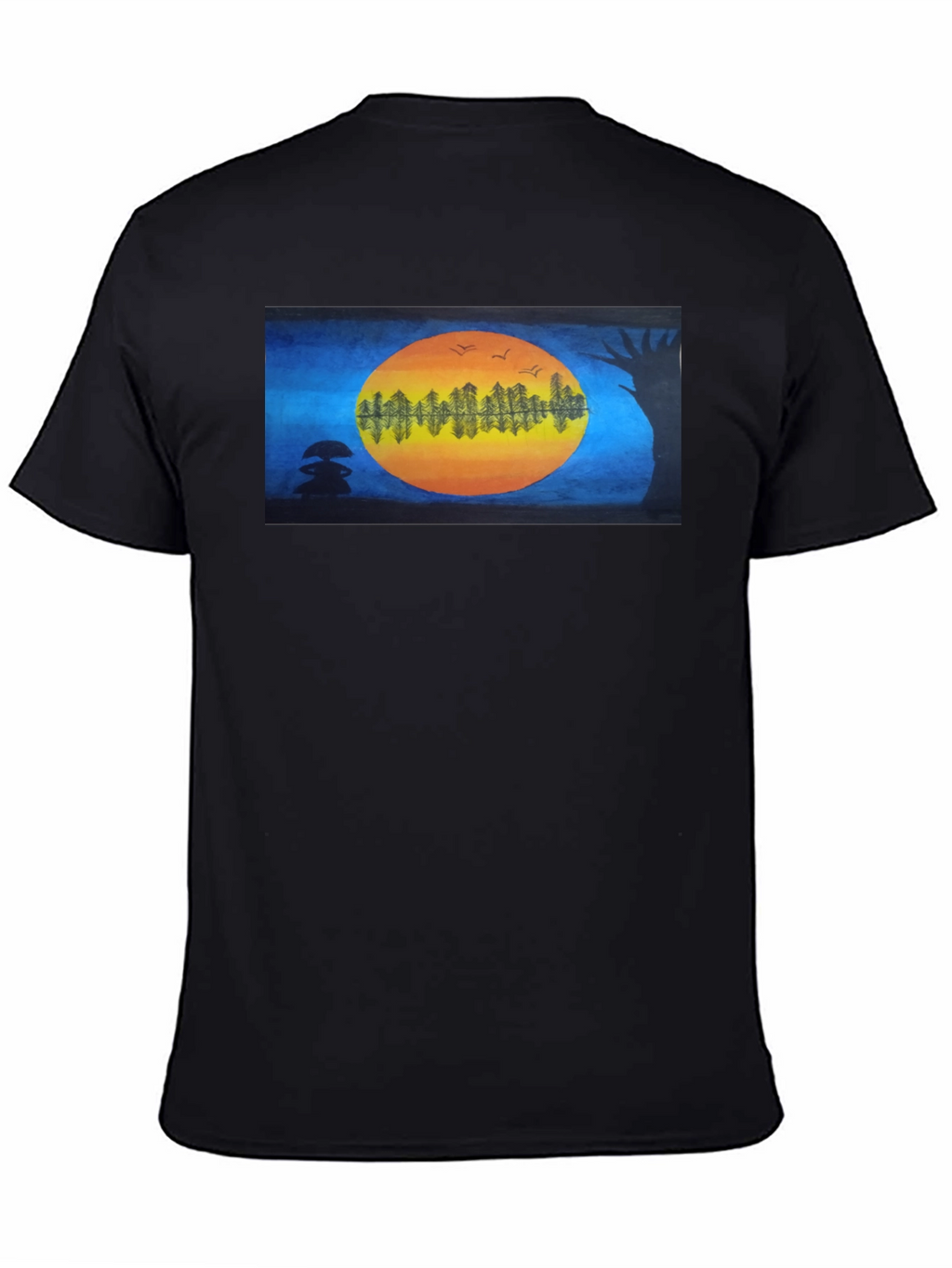 Natures Reflection Black T-Shirt
