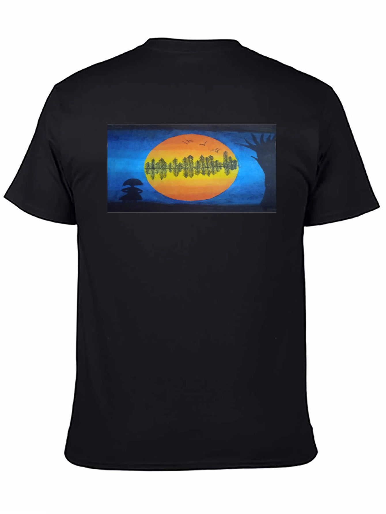 Natures Reflection Black T-Shirt