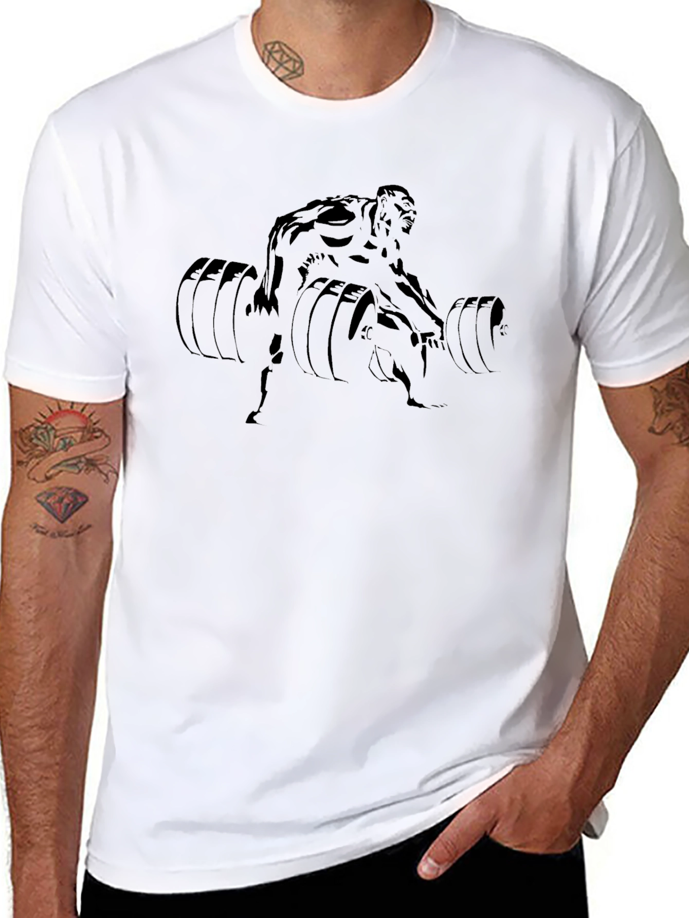 Weightlifter Graphic Black T-Shirt | Gym Apparel