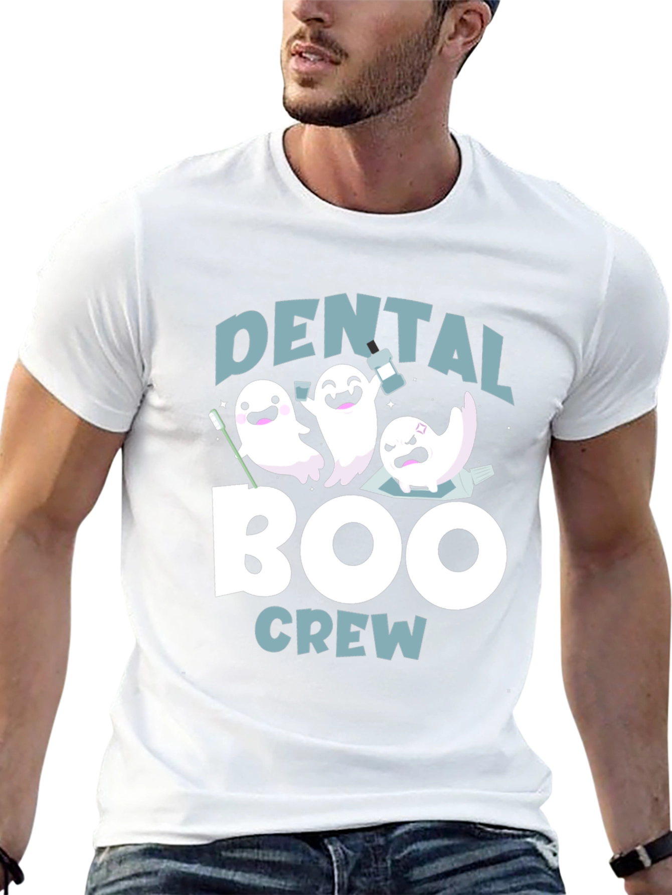 Dental Boo Crew T-Shirt Halloween Dentist Tee