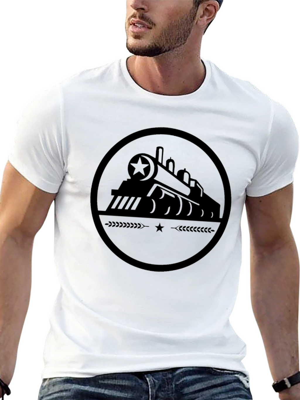 Train Graphic Black T-Shirt